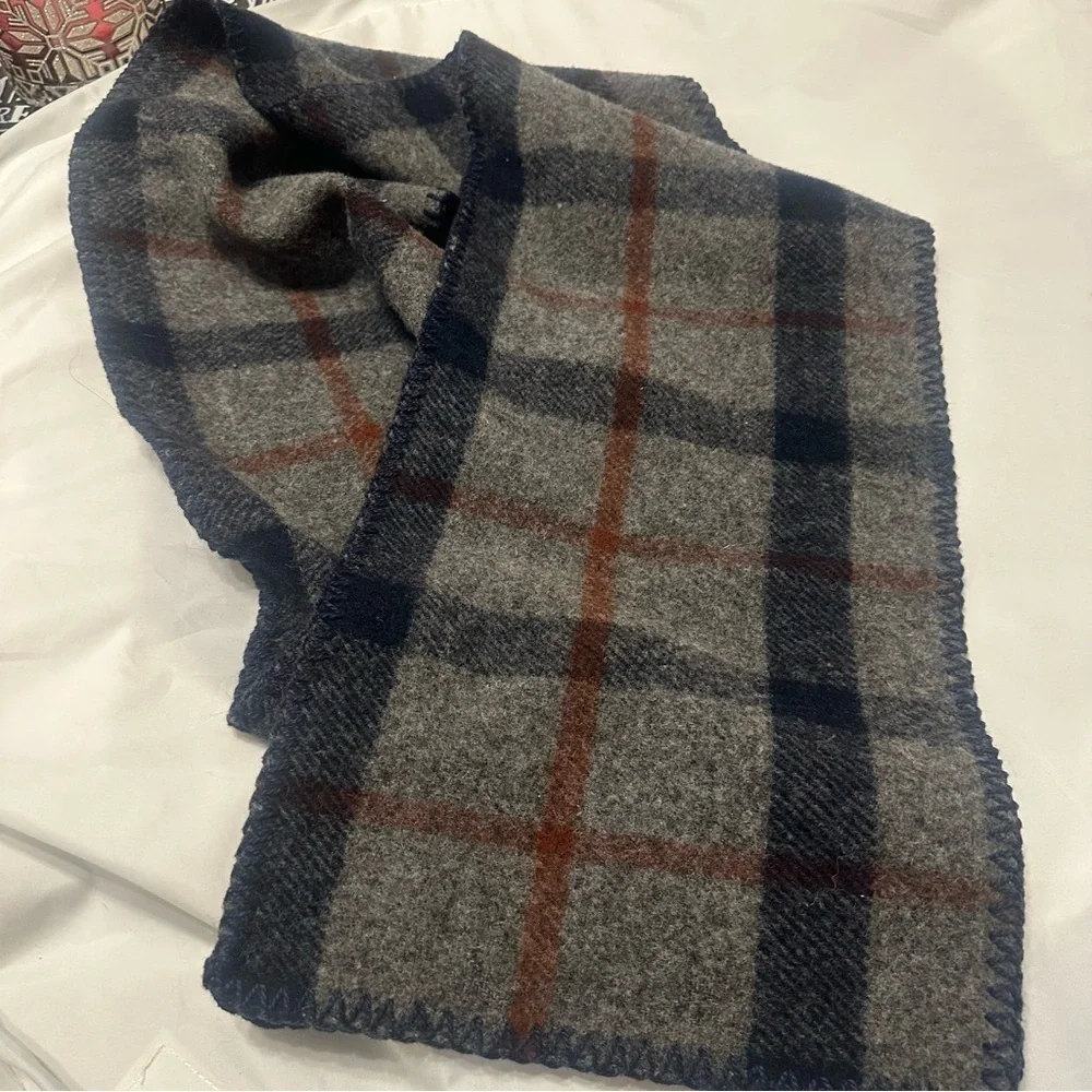 Bemidji Woolen Mills Buffalo Plaid Wool Check Scarf USA